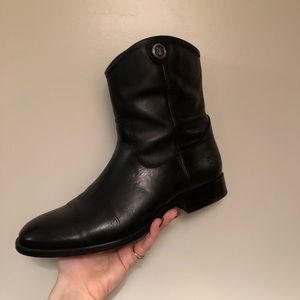 Melissa Button Short Leather Boots